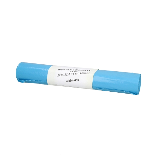 Worki na śmieci 35l niebieskie LDPE Fol-Plast (25)