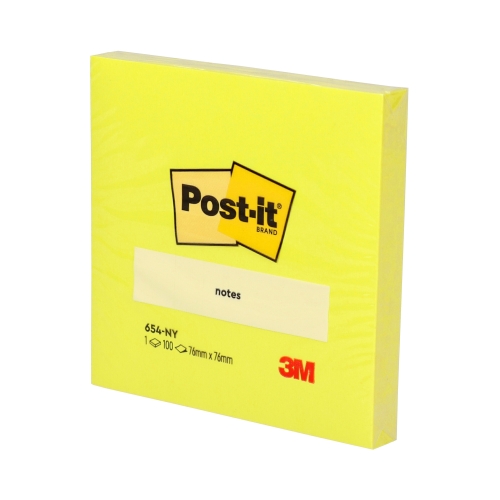Karteczki samoprzylepne 76x76/100 jasnożółte Post-it 654N