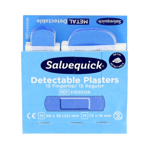 Plastry opatrunkowe wykrywalne 63x39/72x19mm Salvequick Cederroth - 30szt.