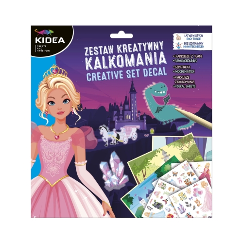 Zestaw kreatywny kalkomania Księżniczki Kidea