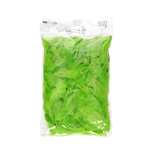 Piórka ozdobne 5-12cm 10g zielone