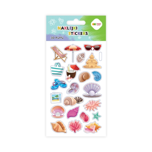 Naklejki ozdobne Sea 3D Puffy Happy Color