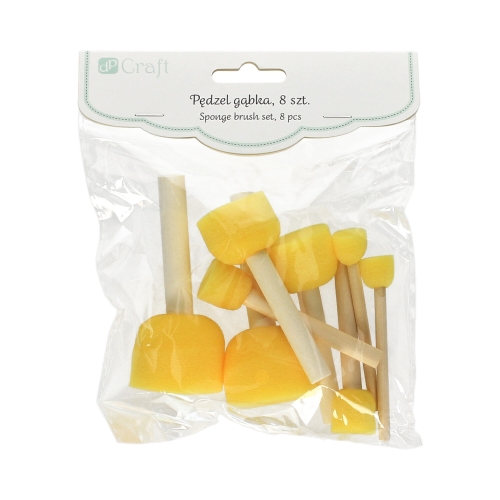 Pędzel gąbkowy okrągły zestaw - 8szt.