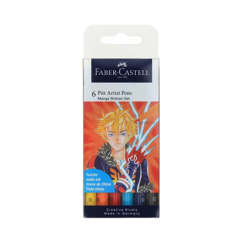Zestaw pisaków 6kol. Pitt Artists Pens Manga Shonen Faber-Castell 167157FC