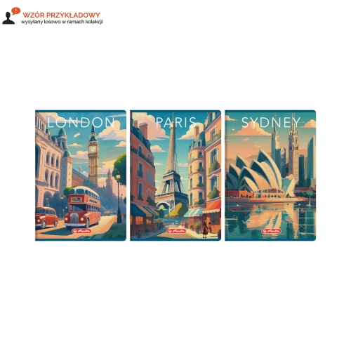 Zeszyt A4/96 linia Retro City Herlitz 400196849