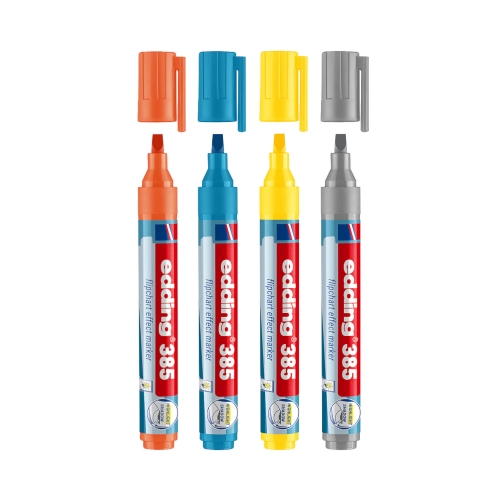 Marker flipchart 1.0-5.0mm 4kol Edding 385
