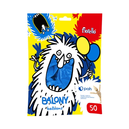 Balon 12 metaliczny niebieski (50) Fiorello