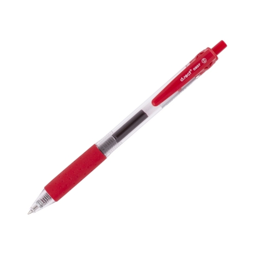 Pióro żelowe automatyczne 0.3mm czerwone DRect 0907