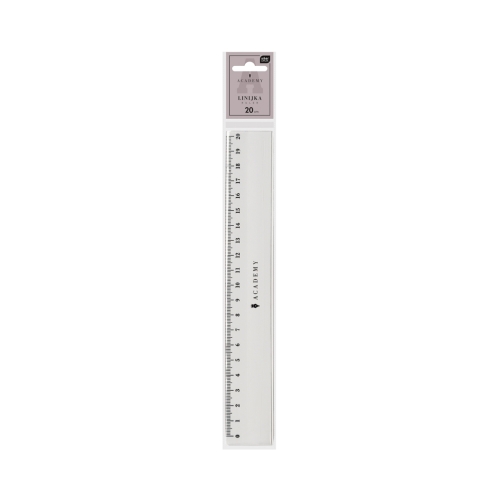 Linijka 20cm plastikowa Academy