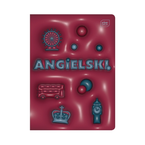 Zeszyt A5/60 kratka j.angielski hybrid + pugułka wiedzy Interdruk