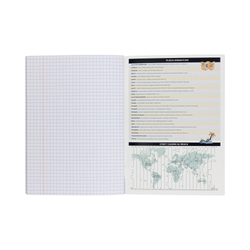 Zeszyt A5/60 kratka geografia hybrid + pugułka wiedzy Interdruk