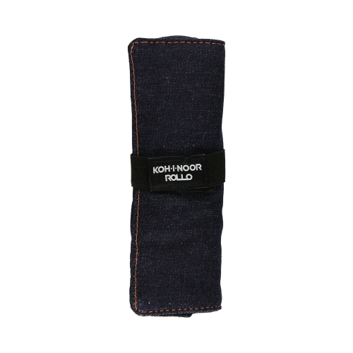 Piórnik zwijany ciemnoniebieski jeans KIN