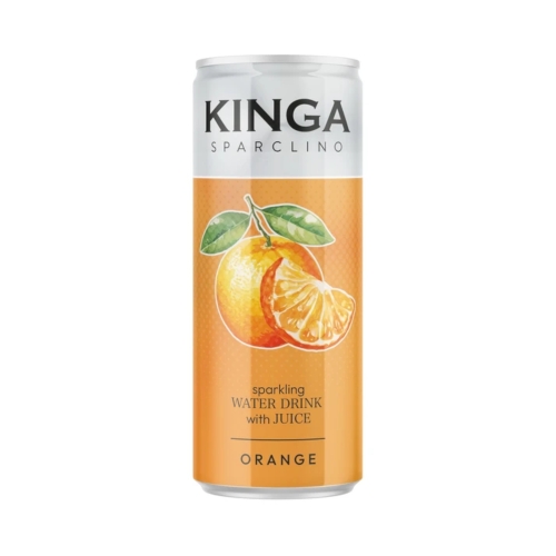 Napój gazowany 250ml pomarańczowy Kinga Sparclino puszka