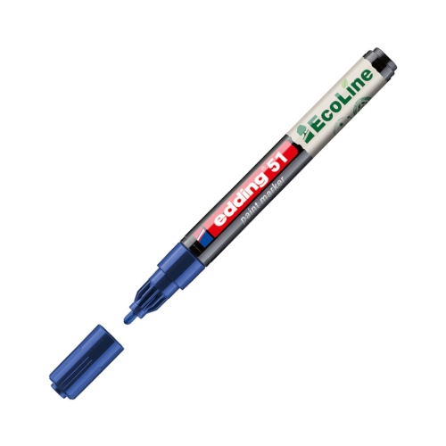 Marker olejowy 1.0-2.0mm niebieski okrągły Edding 51 EcoLine