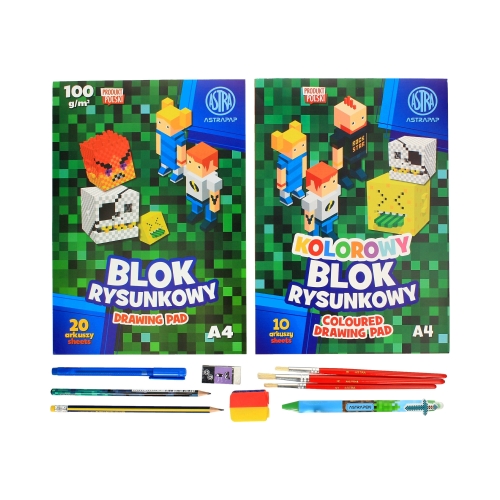 Wyprawka szkolna 20elementów XL Pixel One Astra 601124013