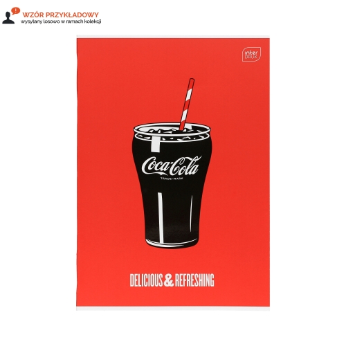 Zeszyt A4/32 linia kolor mat+UV Coca Cola Interdruk 70g