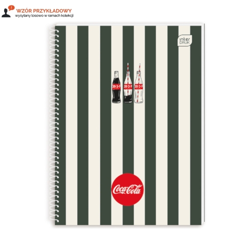 Kołozeszyt A5/100 kratka Soft Touch Coca Cola Interdruk