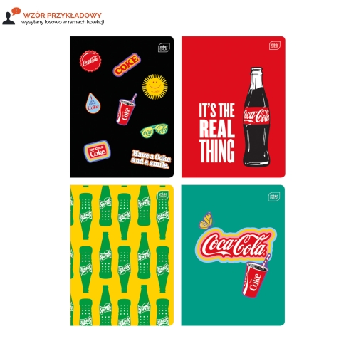 Zeszyt A5/32 linia kolor mat+UV Coca Cola Interdruk 70g