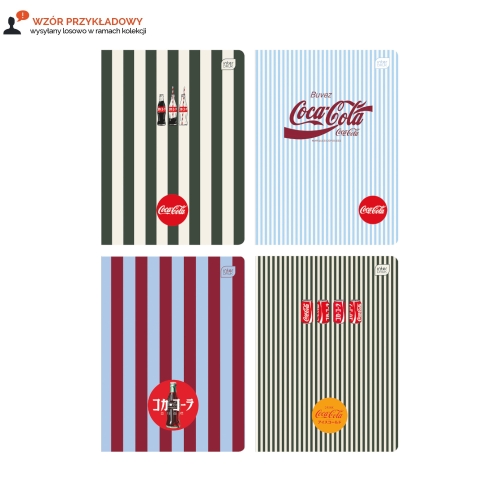 Zeszyt A5/80 kratka Soft Touch Coca Cola Interdruk