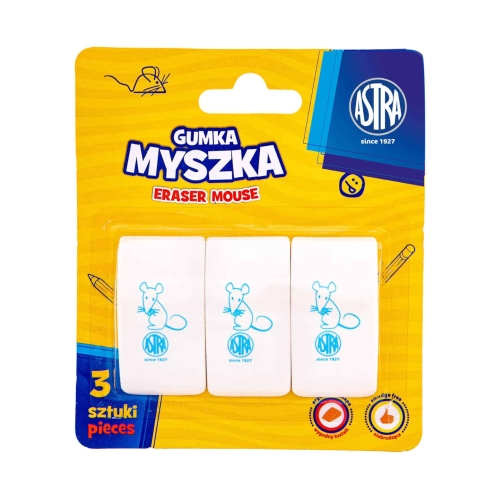 Gumka myszka blister (3) Astra 403022009