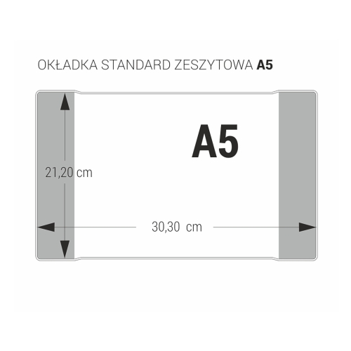 Okładki na zeszyt A5 kolorowe zakładki OZK10-01 - 10szt.
