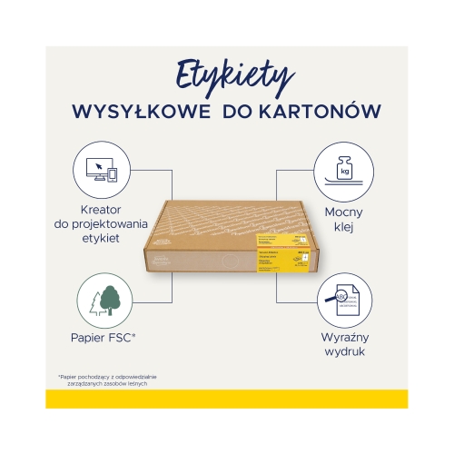 Etykiety wysyłkowe 210x148/2 białe Zweckform (300)