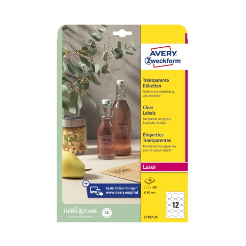 Etykiety Crystal Clear fi60mm transparentne Avery (25)