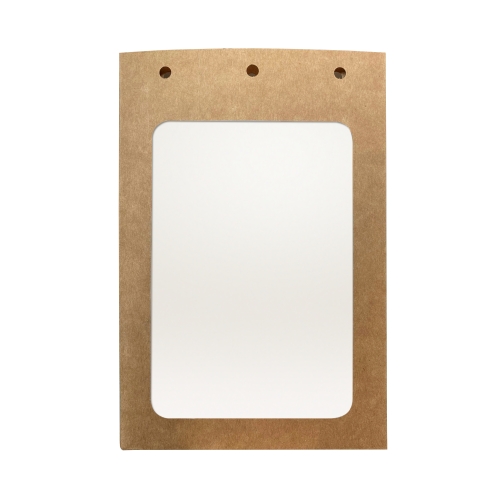 Identyfikator 105x148  tektura brąz +wkład biały (50)