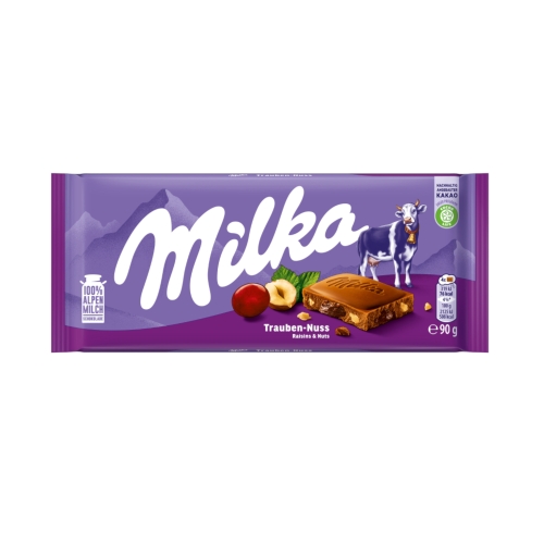 Czekolada Milka rodzynki z orzechami 90/100g