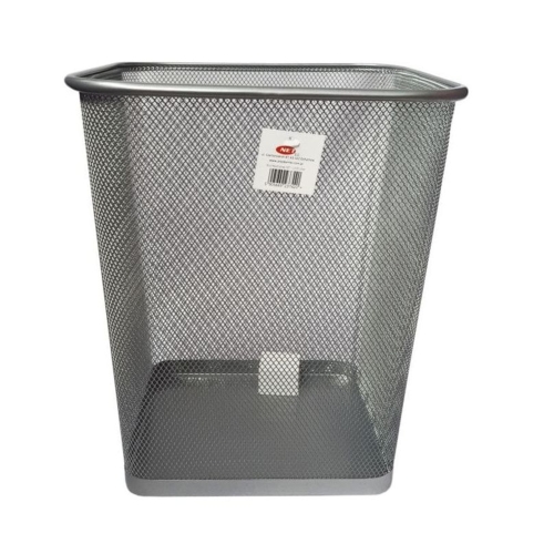 Kosz śmieci 15l srebrny/siatka kwadrat Net L3335