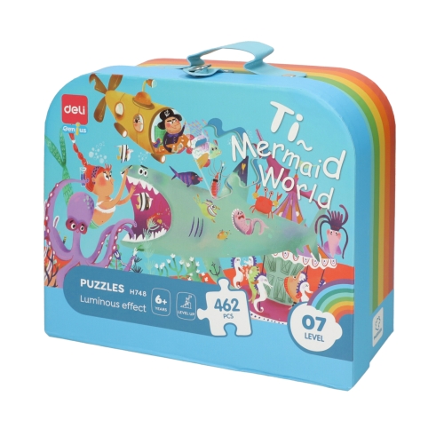 Puzzle 462 elementy walizka Deli EH748