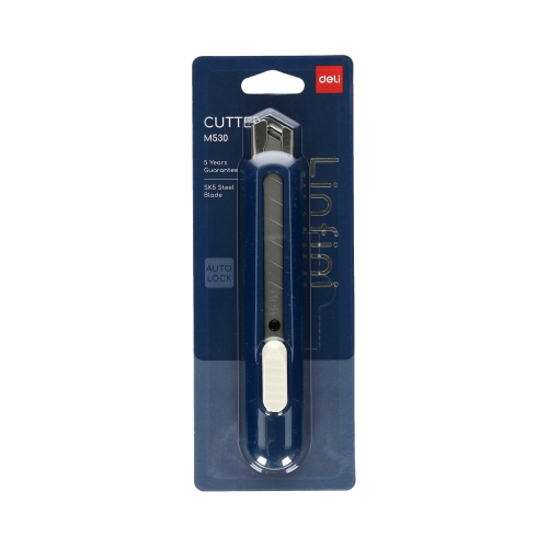 Nożyk do papieru 18mm niebieski Deli EM530
