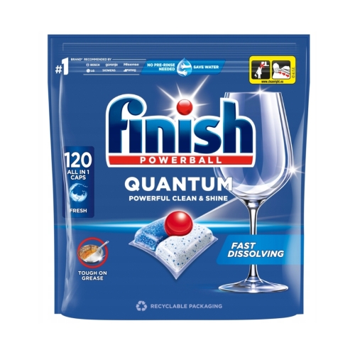 Tabletki do zmywarki All in One Finish Quantum (120)