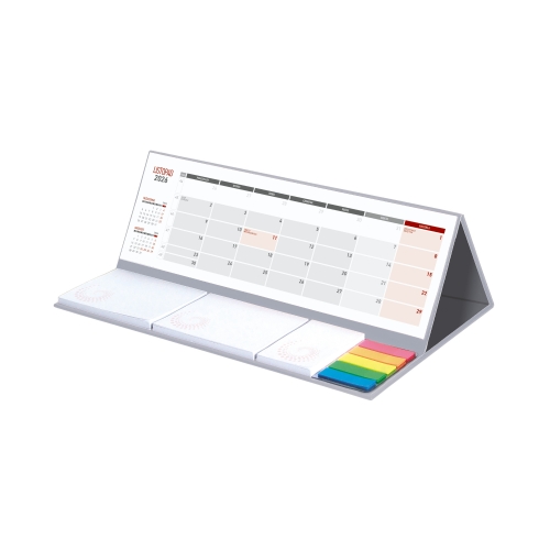 Kalendarz biurowy stojący szary NotesMaxi KB062B