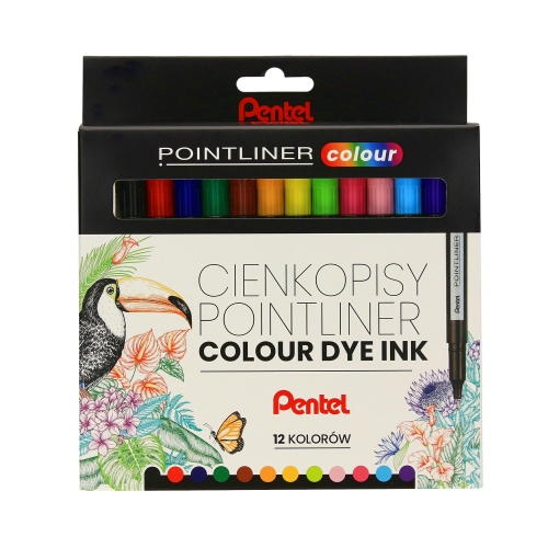 Cienkopis 0.4mm 12kol Pentel S40-ST12PL