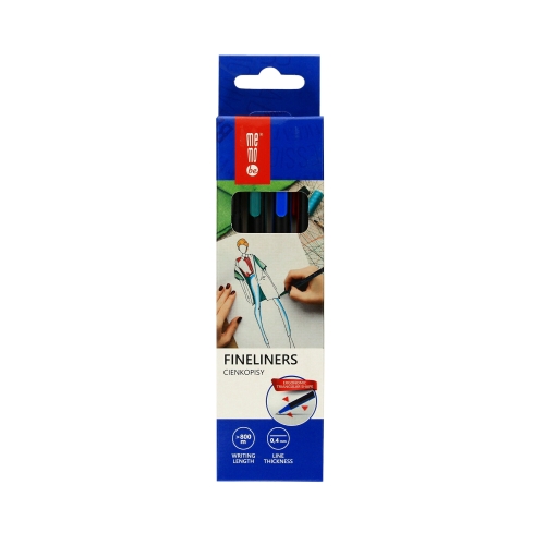 Cienkopis 0.4mm 4kol Memobe