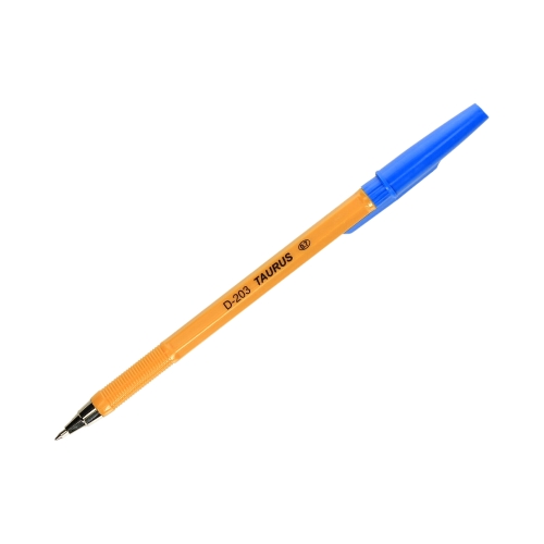 Długopis 0.7mm niebieski żółta obudowa Taurus D-203