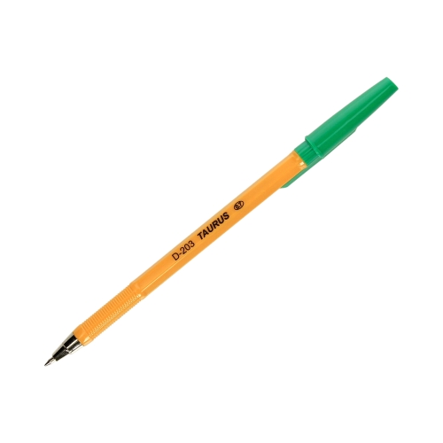 Długopis 0.7mm zielony ob/żółta Taurus D-203