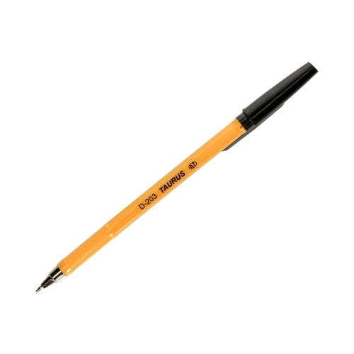 Długopis 0.7mm czarny żółta obudowa Taurus D-203