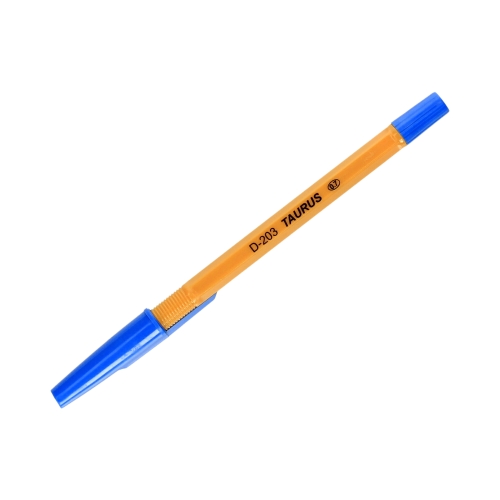 Długopis 0.7mm niebieski żółta obudowa Taurus D-203