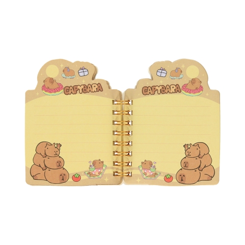 Notesik spirala 7.9x10.5/50k Rodzinka Kapibara