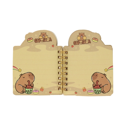 Notesik na spirali 7.9x10.5/50k Przekąski Kapibara