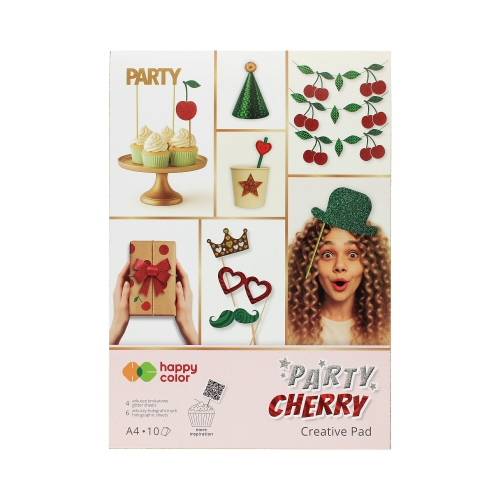 Blok Party A4/10 holo/brokat 75-150g HappyColor Chery