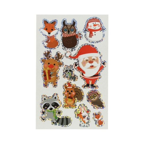 Naklejki ozdobne Effect 10x20cm Xmas Animals HappyColor