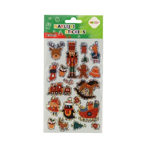 Naklejki ozdobne Effect 10x20cm Xmas Toys HappyColor