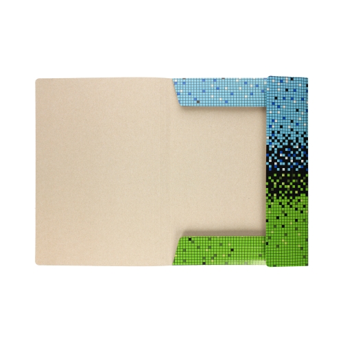 Teczka z gumką 24x31 niebieski/zielony PIXI Blox HappyColor