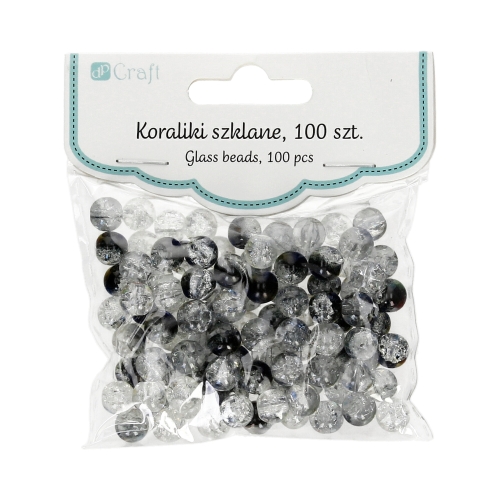 Koraliki szklane spękane 8mm (100) GRKO-153