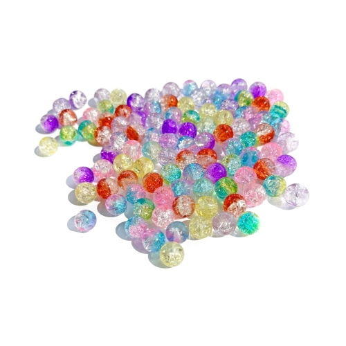 Koraliki szklane spękane 8mm multikolor (100) GRKO-152