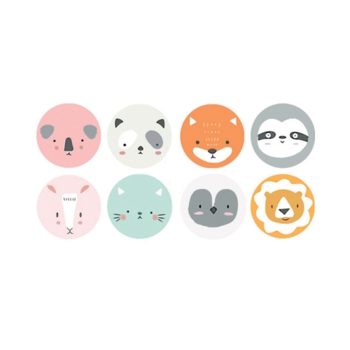 Naklejki motywacyjne na rolce Słodkie zwierzęta (500)