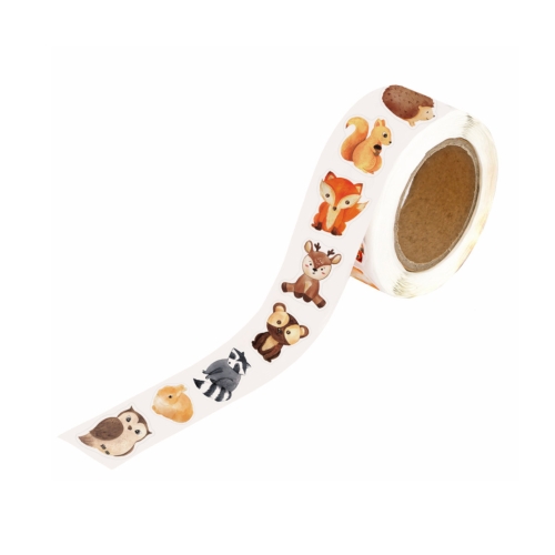 Naklejki motywacyjne na rolce Zwierzątka Leśne (500)